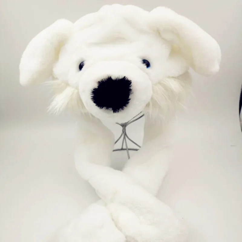 2021 New Plush Moving Husky Ear Hat Cartoon Animal Panda Funny Ears Pinching Ear to Move Vertically Plush Toys Cute Caps 6