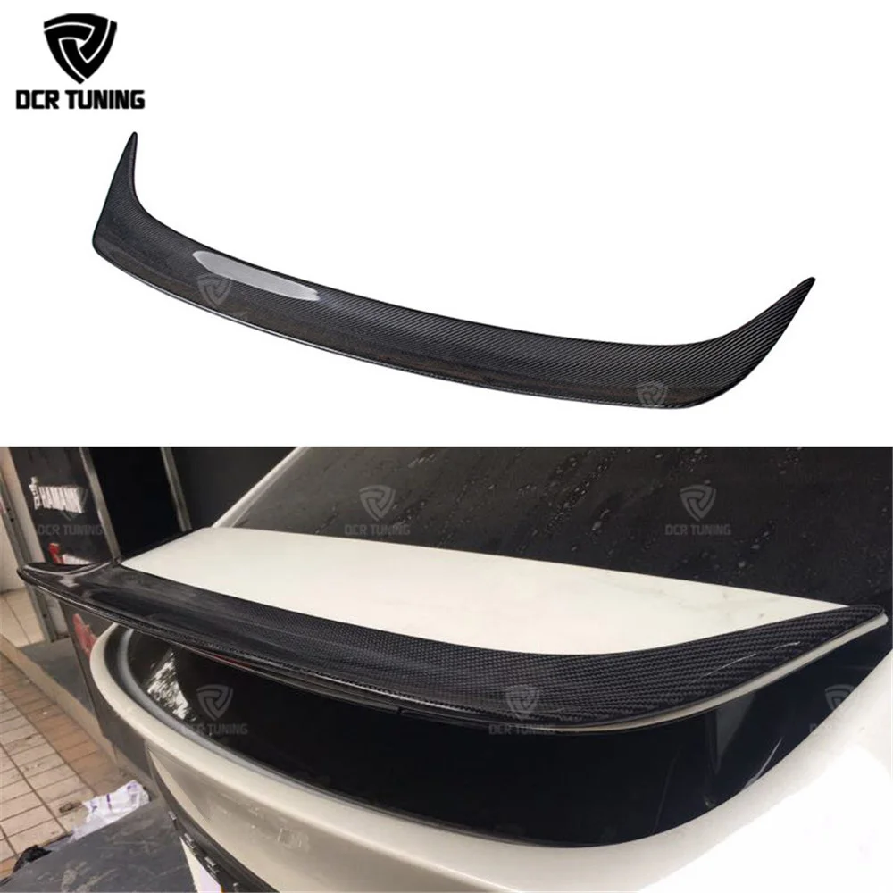 

Carbon Fiber Car Rear Trunk Spoiler For Tesla Model X Carbon Wings Finish Trunk boot glossy 2016 - UP