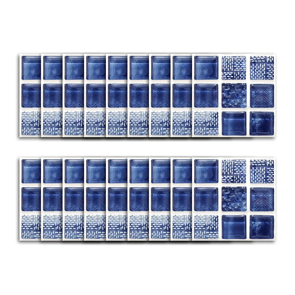Funlife Home decor wall stickers spot blue glass mosaic simulation tile