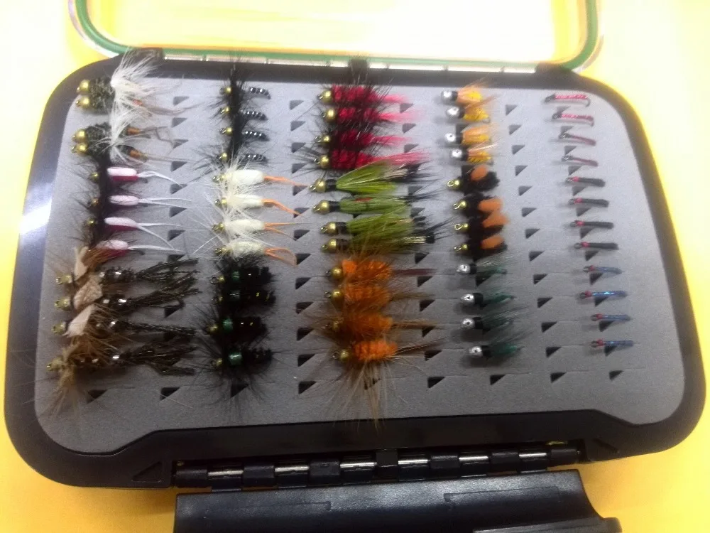 Free Shipping 120pcs dry and wet fly lures with fly