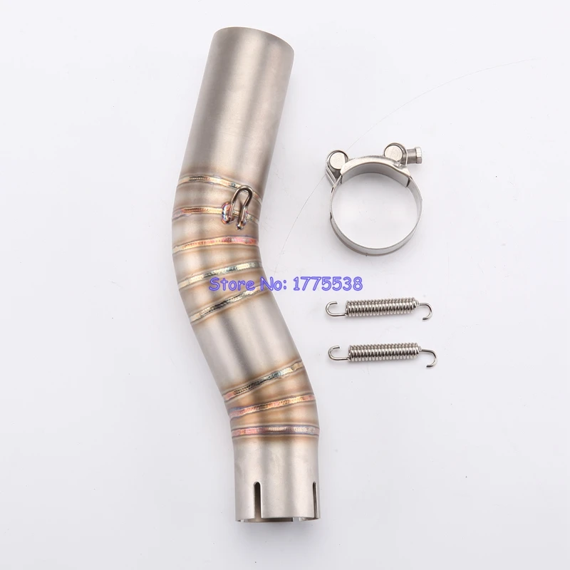 ID 45mm GSXR1000 2006 font b Motorcycle b font Link Pipe Stainless Steel Motorbike font b
