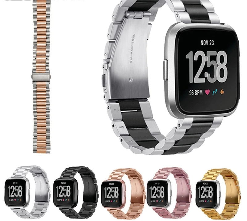 Ссылка браслет Нержавеющая сталь для Fitbit Versa часы 42 мм ремешок|Ремешки часов| |