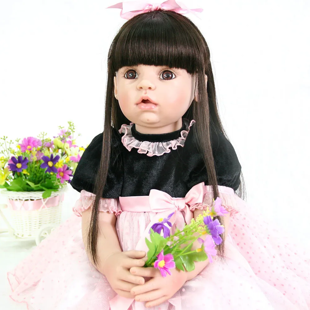 

60cm Bebes reborn Silicone Baby Doll Toys For Children Girls Bonecas 24inch Vinyl Princess Toddler baby alive doll gift