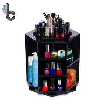 

360 Degree Rotation Storage Box Makeup Organizer Storage Box Multicolor Jewelry Cosmetic Storage Case