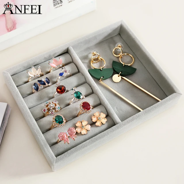 Anfei new small size jewelry organizer tray personal drawer organizing