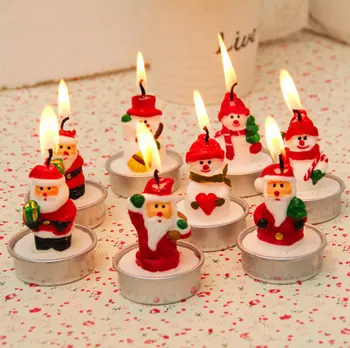 

4pcs/lot Christmas decorations candlestick cute new year xmas decorations for home decoration gift box