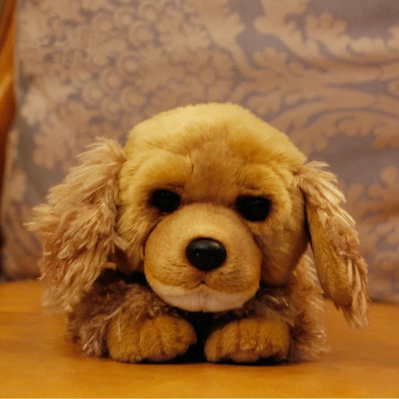 Dorimytrader lovely soft simulation animal Cocker Spaniel plush toy mini animals dogs doll baby gift decoration 35x12x14cm DY50137 (5)