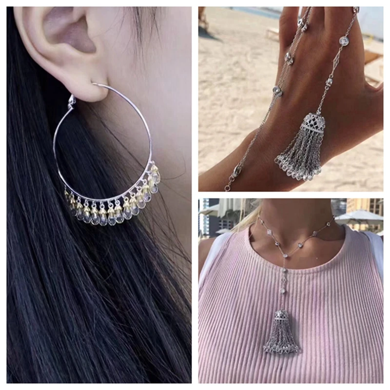 Комплект из колье и серёг серебра 925 пробы|jewelry sets|jewelry sets womenwomen wedding |