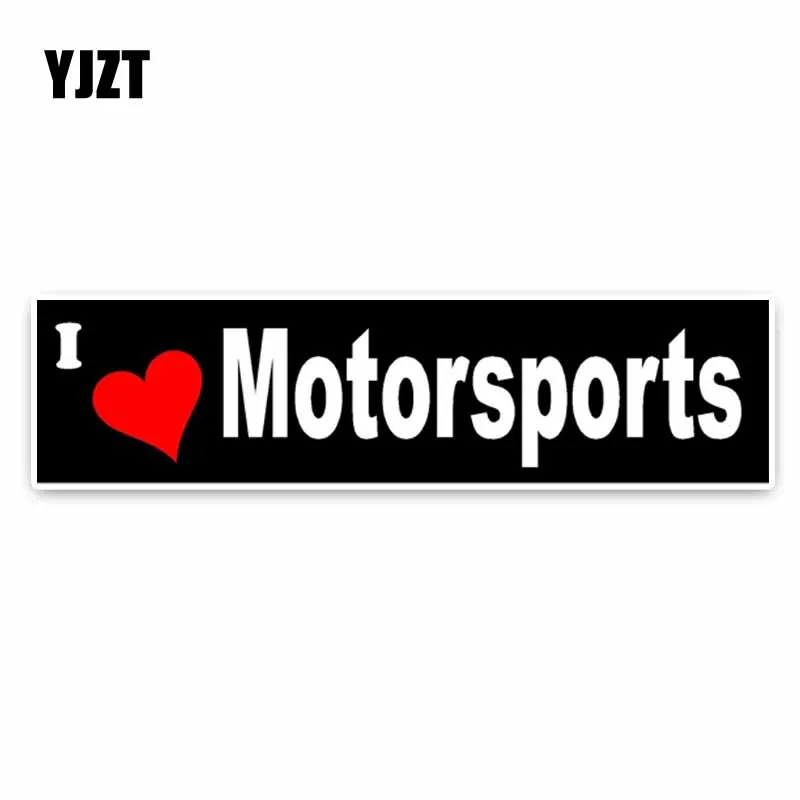 YJZT 15*3 5 см I LOVE MOTORSPORTS Автомобильная наклейка светоотражающая C1-4192 | Автомобили и
