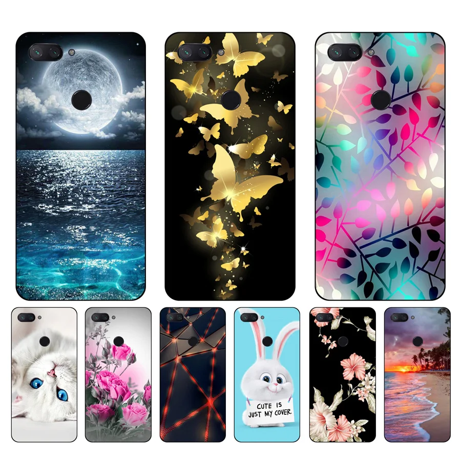 

Soft Case For Xiaomi mi8 mi 8 Lite Case Silicone Colorful Printing Phone Back Protector Cover Case For Xiaomi Mi8 Mi 8 lite