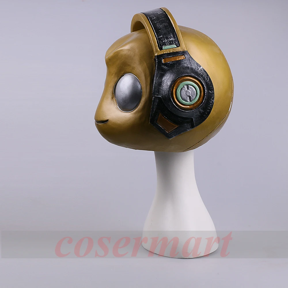 Hot Game OW Mask Cosplay Lucio Masks Latex Skin Full Head mask Helmet Gold Silver Adult Halloween Party Prop (4)
