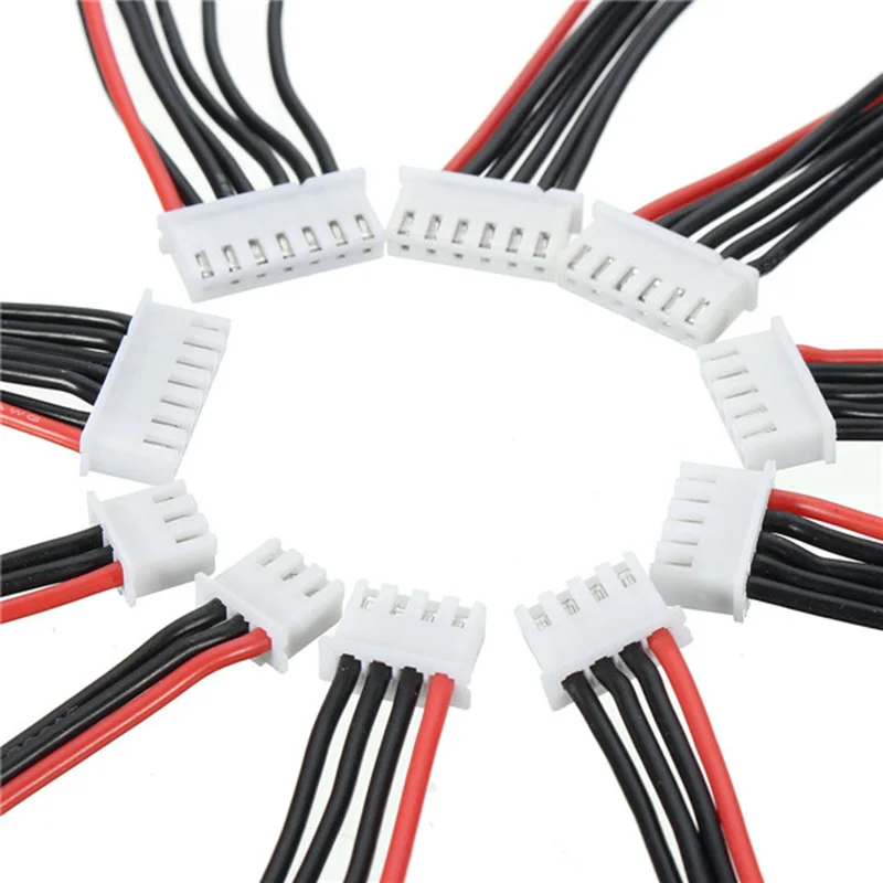 10pcs JST XH Connector 2 6S Imax B6 Balance Charger Cable Wire Adapter Plug 10cm DIY