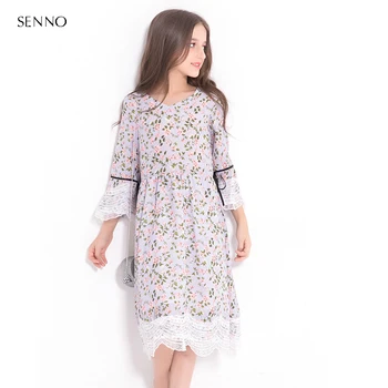 

Teen Girls Dress Summer Autumn Casual Dresses Children Fashion Costume Kids Party Dress Teenage Girls Clothing for 6-14 Y