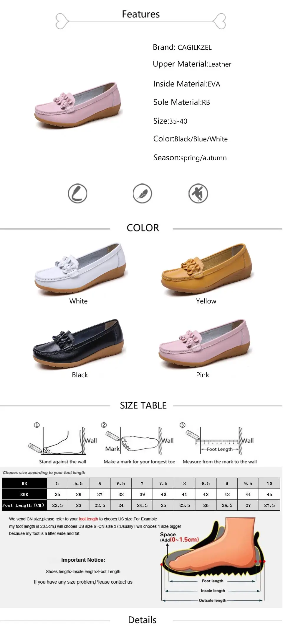 Women Ballet Flats Shoes Genuine Leather Loafers Shoes Woman Slip-on Flats Ladies Shoes Heels Creepers moccasins (2)