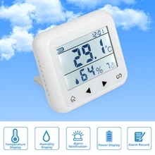 FUERS TD32 светодиодный дисплей, регулируемая температура и влажность, датчик сигнализации, детектор, сигнализация, защита личной собственности, безопасность дома