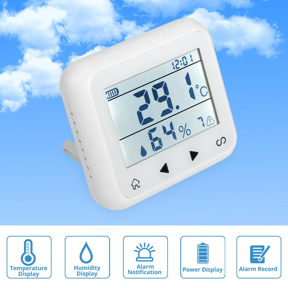 

FUERS TD32 LED Display Adjustable Temperature And Humidity Alarm Sensor Detector Alarm Protect the personal property Home Safety