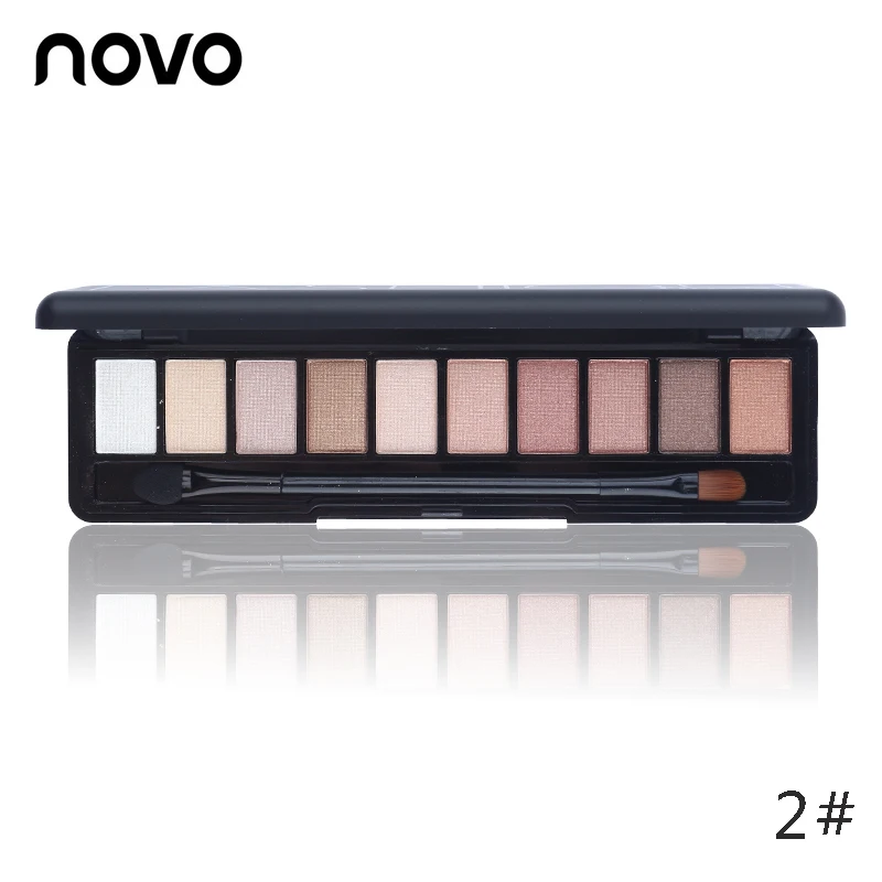 1 шт. NOVO Fashion Eye Shadow Shimmer матовая Палетка натуральный макияж светильник 10 цветов Тени для век Косметика набор с кистью