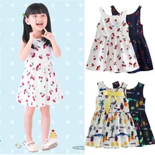 От 1 до 5 лет платье для маленьких девочек платье принцессы для девочек, детское Хлопковое платье без рукавов с круглым вырезом и бантом детская одежда