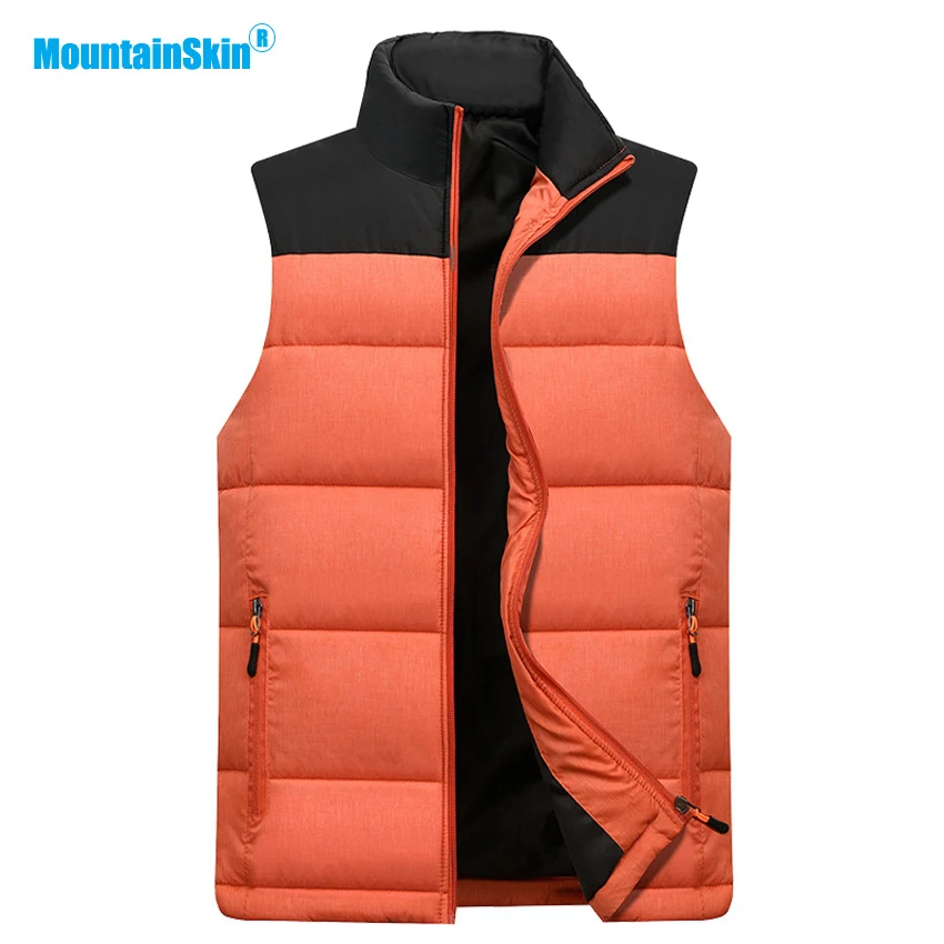 Mountainskin Men's Winter Outdoor Sports Vest Thermal Windbreaker Hiking Climbing Trekking Fishing Male Sleeveless Jackets MA201