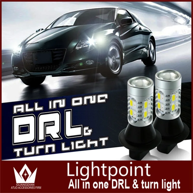 

Tcart 2pcs Car LED DRL Daytime Running Light Front Turn Signals Auto Led Bulbs T20 7440 WY21W Spot Lamp For Mazda 6 GH 2008-2011