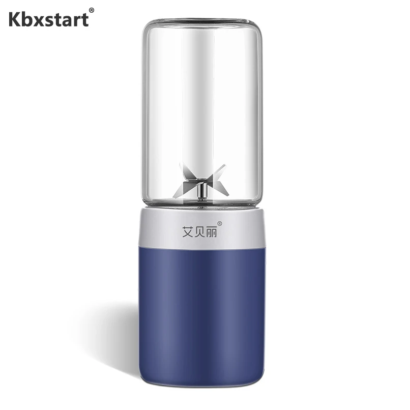 

Kbxstart Portable Mini Electric Juicer with Mobile Power Function Wireless USB Rechargable Juice Cup 300ml Cut Mixer For Travel