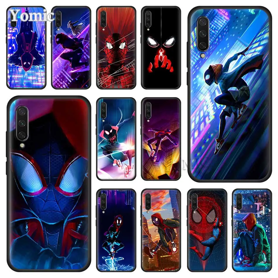 

Marvel Spider man Anime Black Case for Xiaomi Mi CC9E CC9 9T 6X 5X Mi 8 A1 A2 Lite Play Poco F1 Silicone Phone Case Cover