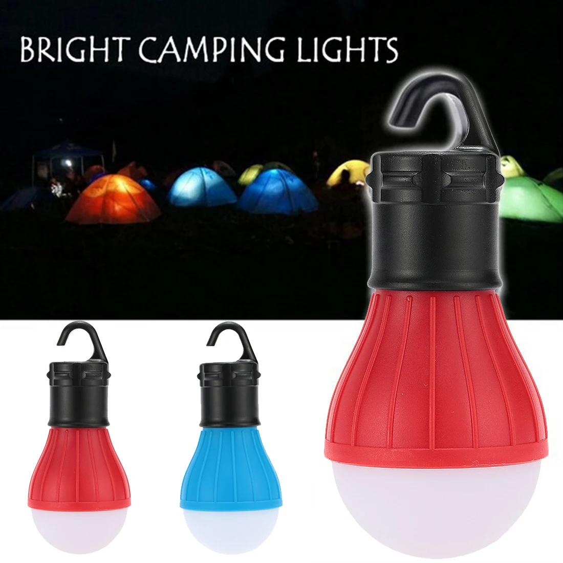 

Portable Lantern Tent Mini Light LED Bulb Outdoor Emergency Lamp Waterproof Hanging Hook Flashlight For Camping