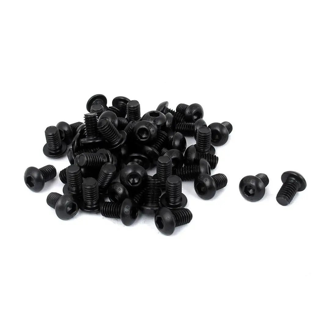 

Button M6x 10 mm with hexagonal head cap screw Black 50