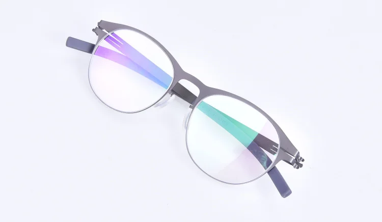 Ретро Круглые очки оправы 0,5 мм из нержавеющей стали без винта близорукость prscription очки Oculos de grau