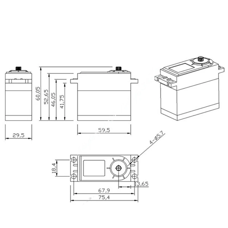 KINGMAX DCS16942CHV CNC алюминиевые цифровые металлические шестерни большой крутящий момент 186 г 50кг. См сервопривод для радиоуправляемой модели DIY Дрон