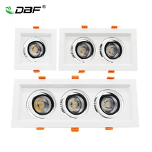 DBF супер яркий квадратный COB светодиодный встраиваемый светильник 10 Вт/20 Вт/30 Вт 12 Вт/24 Вт/36 Вт 3000 К/4000 к/6000 К потолочный Точечный светильник AC220V домашний декор