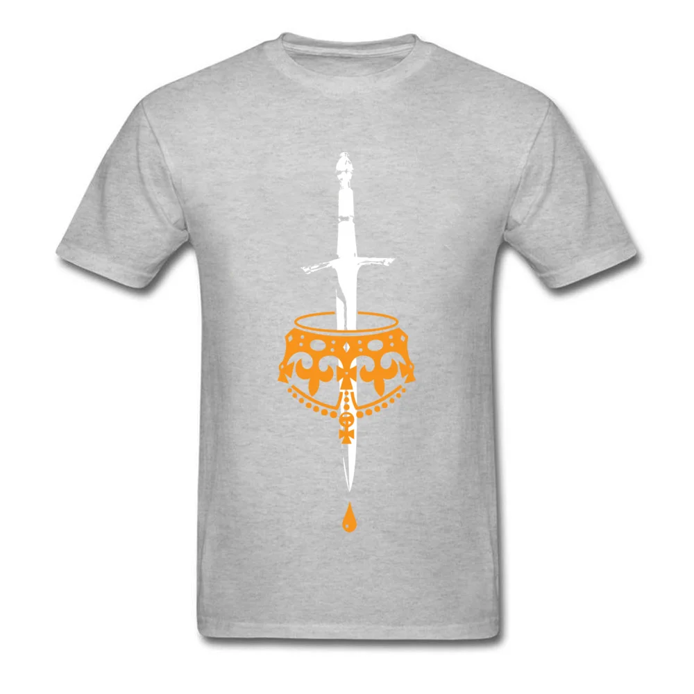 Tees Tops & Tees The Crown And The Sword Summer Fall Short Sleeve 100% Cotton O Neck Mens T Shirt comfortable Special The Crown And The Sword grey