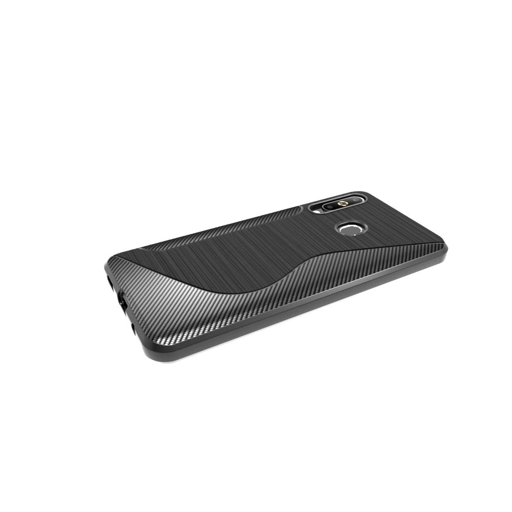 black shockproof Anti-skid S Line TPU Gel Skin Case Cover For Samsung Galaxy A60