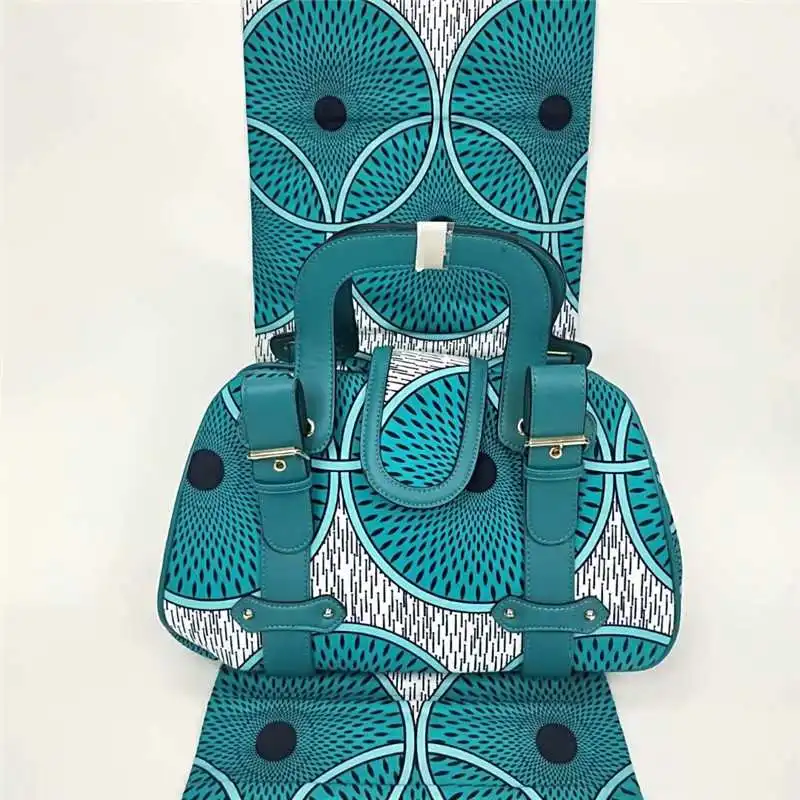 

New Micle Fashion arrival real regular real soft new wax fabric with woman's handbag set.african ankara wax bag for sewing