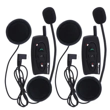 2 pcs V2 500M BT Bluetooth Interphone Motorcycle Helmet Intercom Headset Intercomunicador Stereo music