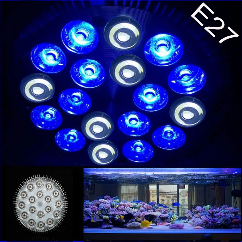 Buy E27 18W Pa38 6white 12blue LED Aquarium Light Bulb