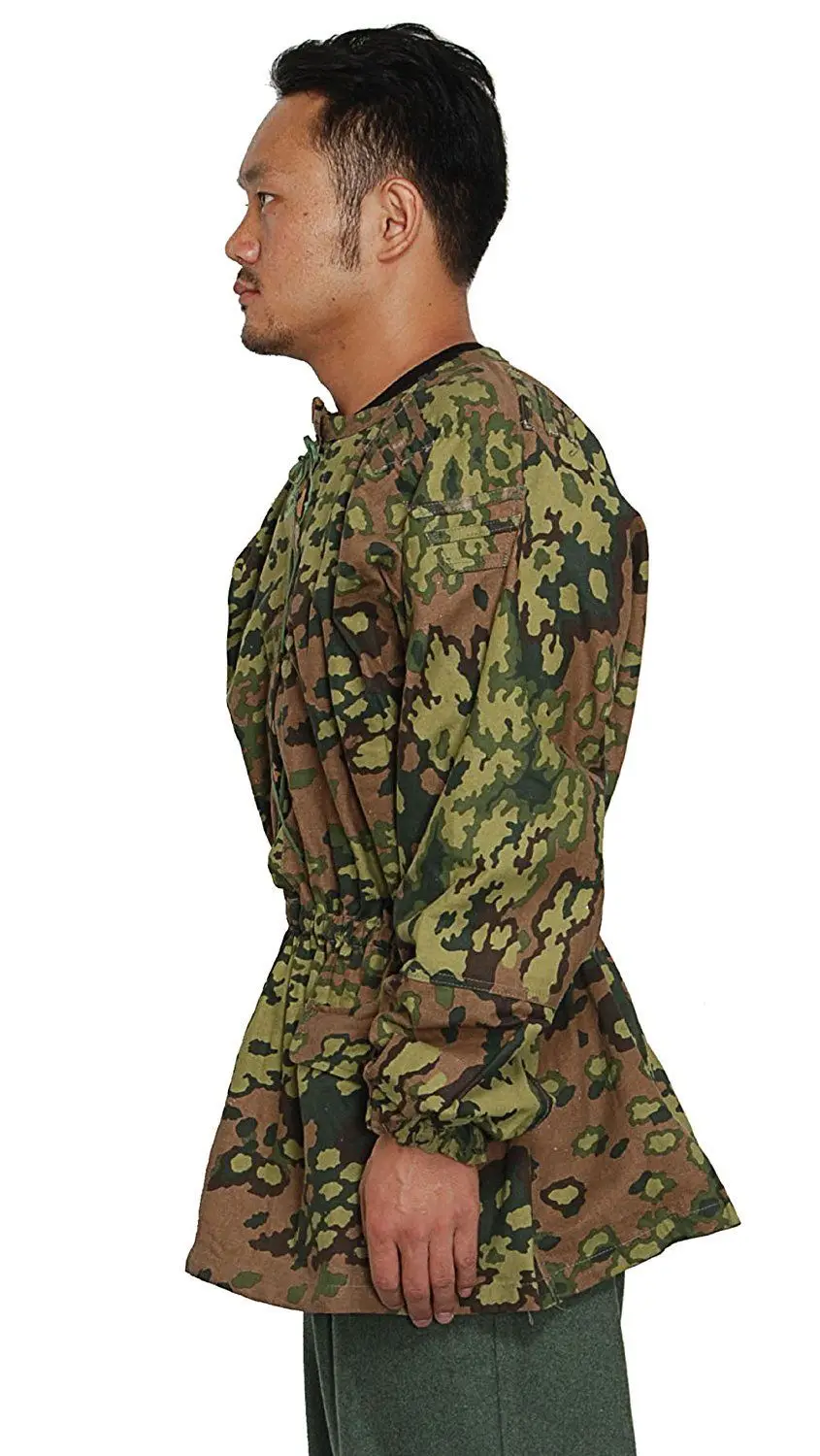 WWII GERMAN ELITE M42 SPRING AUTUMN OAK CAMO REVERSIBLE SMOCK CAMOUFLAGE -SIZE S