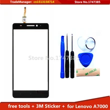 Tools+ 3M Sticker Original Touch Screen For Lenovo K3 Note K50-t5 Glass sensor touch screen digitizer Black Free shipping !!!