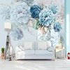 Custom Wallpaper Nordic Style Hand-painted Peony Floral Pastoral Mural Living Room TV Background Wall Painting Papel De Parede ► Photo 2/6