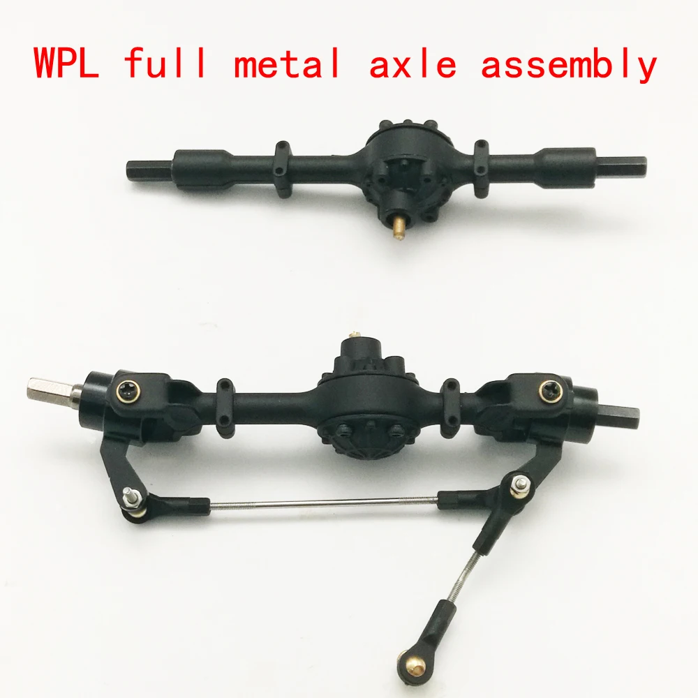 WPL four-wheel drive six army with metal steering front and rear metal bridge assembly parts DIY upgrade modified model toys