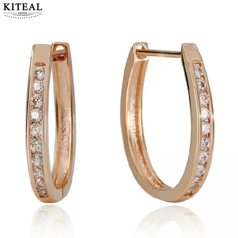 KITEAL Birthday Gift earrings for women Zircon earrings small hoop AAA