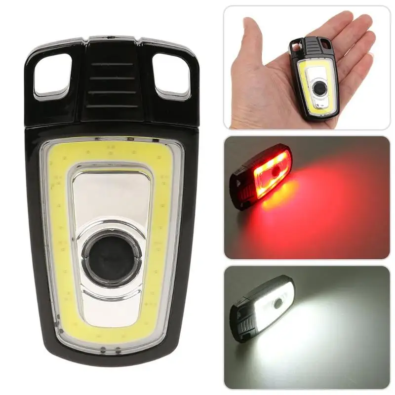 

Mini COB LED Keychain Light Flashlight Waterproof Portable USB Rechargeable Flashlight 3 Modes Black Key Chain Lamp Gift