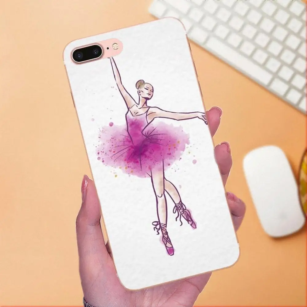 Для Samsung Galaxy Note 5 8 9 S3 S4 S5 S6 S7 S8 S9 S10 mini Edge Plus Lite мягкие ТПУ Capa балетные туфли для