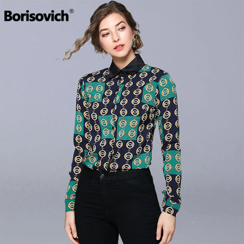 Женская Офисная рубашка Borisovich элегантная с принтом новая брендовая Повседневная