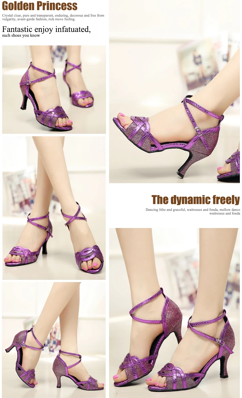 20161216_120009_025Girl Ballroom Dancing Shoes Upscale Flash Latin Dance Shoe Brand Women Social Sneakers Closed Toe Slip-On Lovely For Female 7027