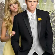 Изготовленный На Заказ тонкий крой черный фрак смокинг жениха заостренный лацкан шафер Жених Выпускной костюмы деловой костюм(куртка+ брюки+ жилет+ галстук