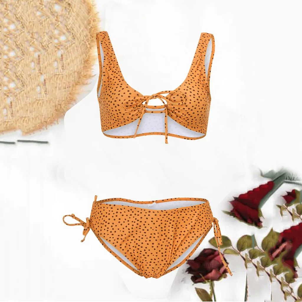 

Polka Dot Bikini Women Swimwear Sexy Push Up Swimsuit Retro Bathing Suit Biquinis Summer Beach Wear Bandage Swim Suit Female