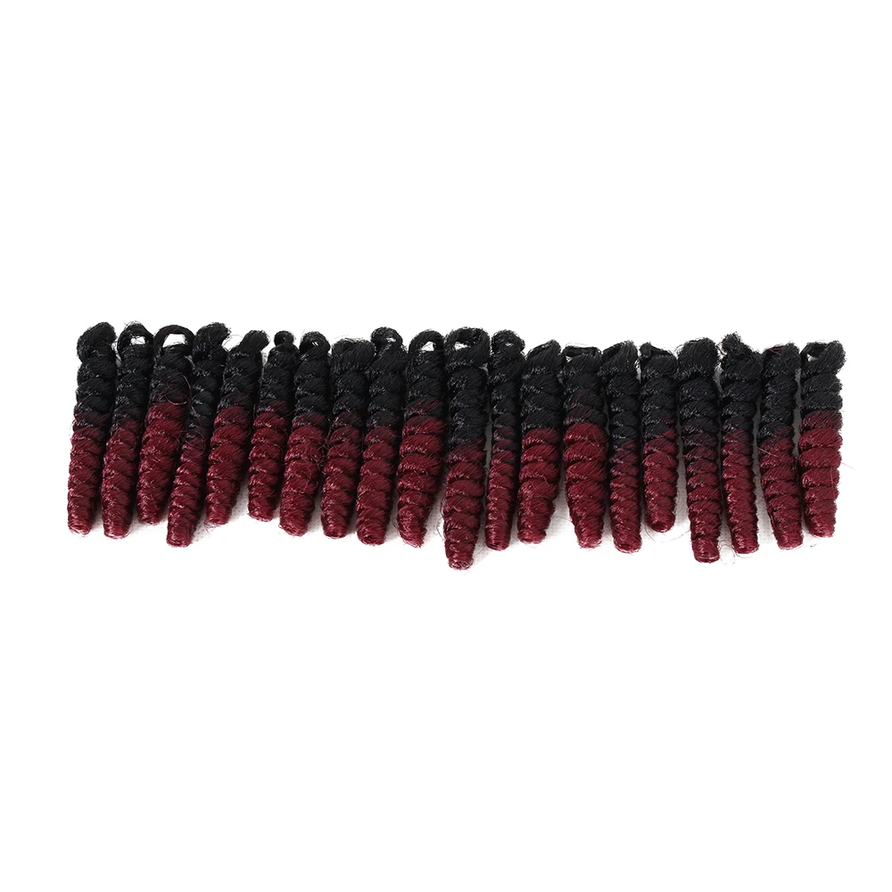 

18 inch Afro Kinky Twist Braid Curly freetress Synthetic Hair Bulk Extensions Marley Braid Synthetic burgundy Braiding Hair