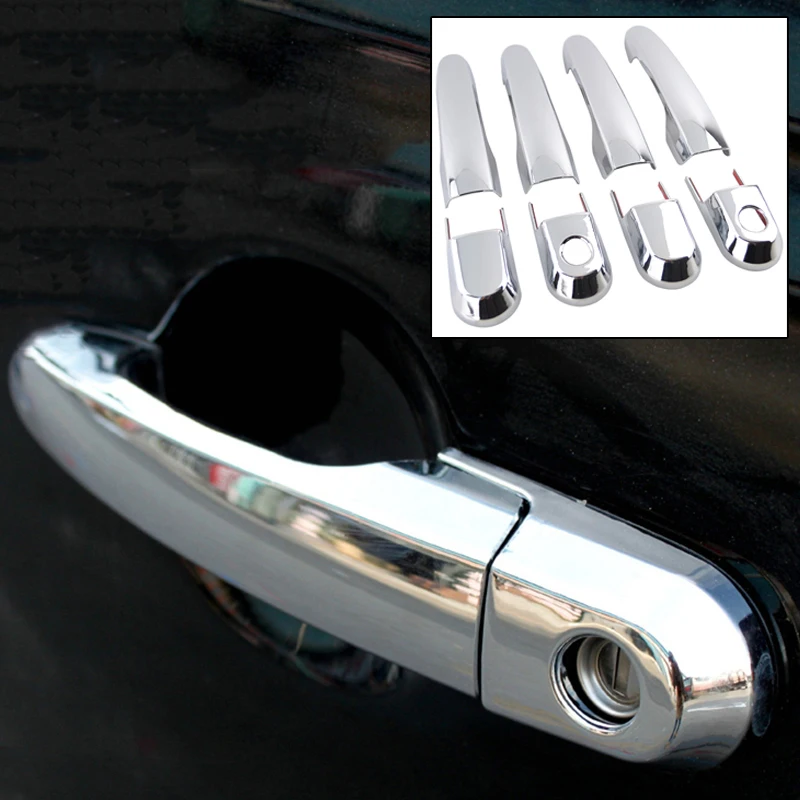 

ACCESSORIES FIT FOR 2005 2006 2007 2008 2009 HYUNDAI TUCSON CHROME DOOR HANDLE CATCH COVER TRIM MOLDING CAP