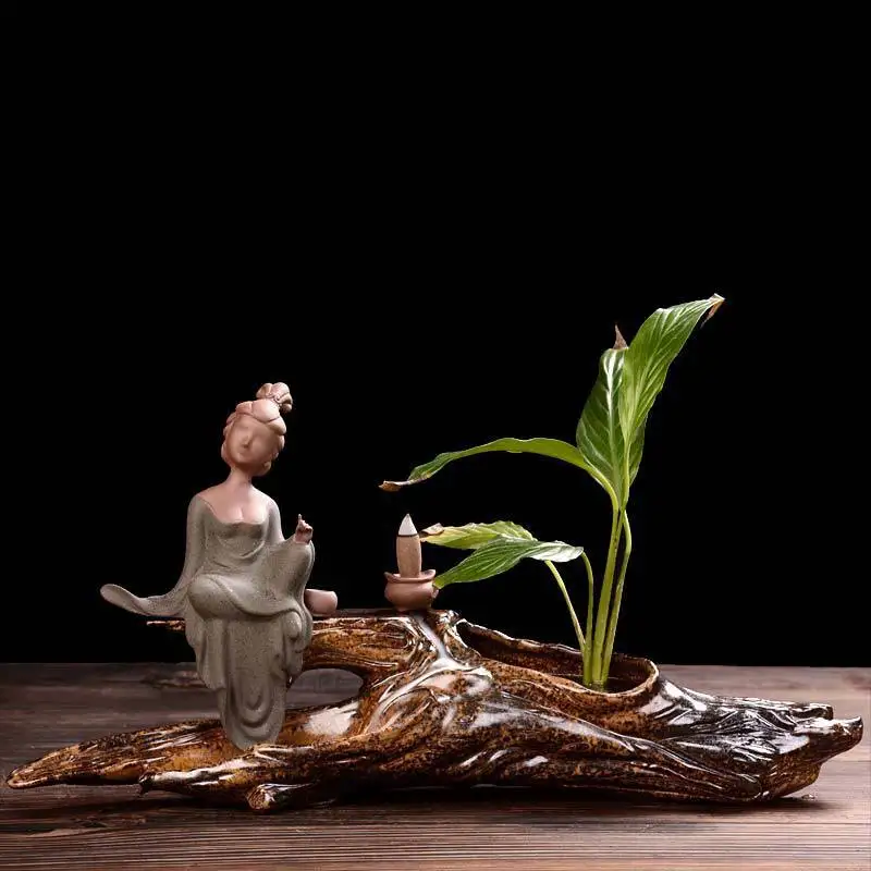 

Incense Holder Encens De Incenso Humidifier Maid Backflow Incense Burner Sandalwood Tower Sand Ceramic Aroma Channel Wholesale